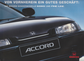 Accord Special Editions brochure, 6 pages, larger than A4-size, 09/1994, German language