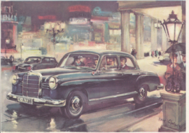 190 Sedan, A6-size, German card with 4 languages, 1960