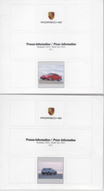 Porsche 2003 Press Kit Paris 2002, 2x CD-Roms with pictures & small booklet, factory-issued,  English text