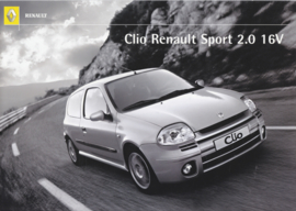 Clio Sport 2.0 16V brochure, 4 pages, 2000, Swedish language
