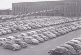 VW Volkswagen Beetle factory parking , DIN A6-size, unused, Dutch issue, 2008