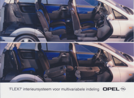Opel Zafira FLEX7 interior system, press photo, Dutch, 1999