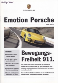 Emotion Porsche Winter 2004/2005 with 911 Cabrio, 16 pages, 01/2005, German language