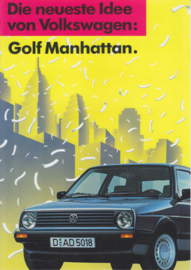 Golf Manhattan brochure, A4-size, 4 pages, German language, 1988