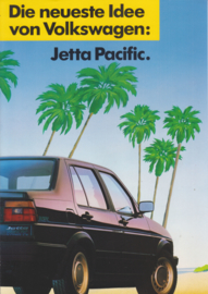 Jetta Pacific folder, 4 pages,  A4-size, German language, 1989