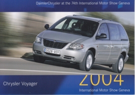 Chrysler Voyager, A6-size postcard, Geneva 2004