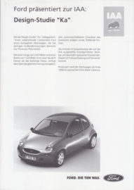 Ka - design study leaflet, 1 page, size A4, 1995, German language