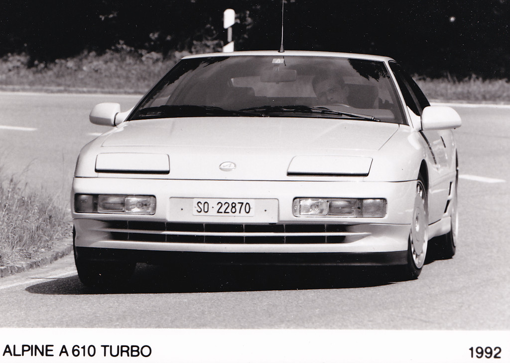 Alpine A610 Turbo, press photo, Swiss, 1992