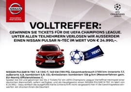 Pulsar N-Tec 1.6 DIG-T,  A6-size postcard, UEFA tickets, 2016, Germany