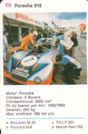 918 racer - card 6b - size 10 x 6,5 cm, Dutch language