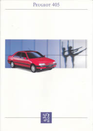 405 Sedan brochure, 46 pages, A4-size, 1993, Dutch language