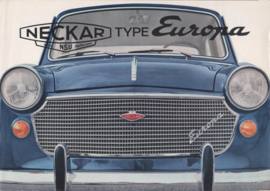 Neckar type Europa 1100 cc Sedan, sales brochure, 8 pages, 08/1962, Dutch language