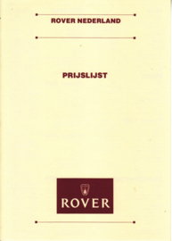Pricelist folder, 4 pages, DIN A5-size, 01/1991, Dutch language, # 74