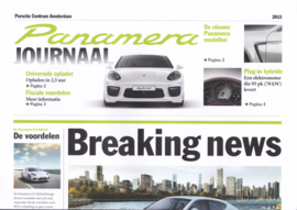 Panamera newspaper brochure, 4 large pages, 2013, Dutch language (PC Amsterdam)