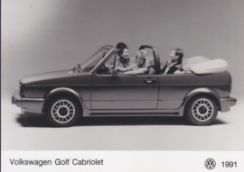 Volkswagen Golf Cabriolet - press photo - Dutch - 1991