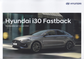 i30 Fastback pricelist brochure, 12 pages, 01/2022, Dutch language