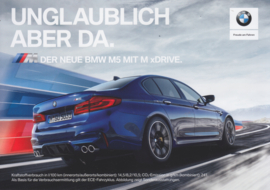 BMW M5 xDrive Sedan, fact card, 21x15 cm, Germany, c2014
