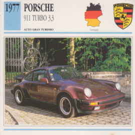 Porsche 911 Turbo 3.3 1977 card, Italian language, D2 481 46-18