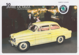 Octavia  50 years - model 1959, A6-size postcard, Germany, 2011
