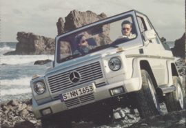 Cabrio history models, 7 attached postcards, A6-size, German language, about 1999