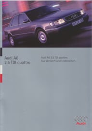 A6 2.5 TDI quattro brochure, 18 pages, 04/1995, German language