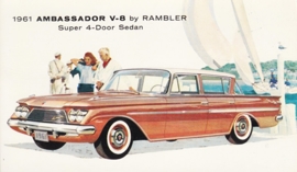 Classic 6 Deluxe 4-Door Sedan, US postcard, standard size, 1961, # AM-61-9050F