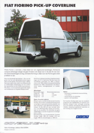 Fiorino Pick-Up Coverline leaflet, 2 pages (A4), c1994, Dutch language