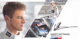 DTM driver Marco Wittmann, oblong autogram card, 2014, German/English