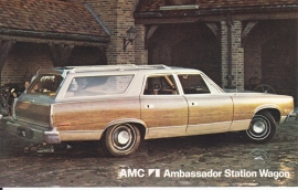 Ambassador Station Wagon, US postcard, standard size, 1974