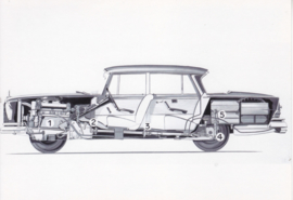 Mercedes-Benz Heckflosse sideways drawing, DIN A6-size, unused, Dutch issue, 2008