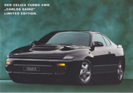 Celica Turbo 4WD "Carlos Sainz" Limited Edition leaflet, 2 pages, German, 11/1991