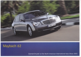 Maybach 62, A6-size postcard, NAIAS 2003