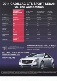 CTS Sport Sedan & Coupe vs. competition, large sheet, USA, 2011, English