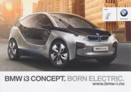 BMW i3 Concept EV, fact card, 21x15 cm, Norway, 11/2013