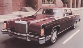 Continental Town Car, US postcard, standard size, 1978