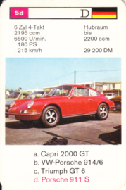 911 S Coupé - number 5d - size 10 x 6,5 cm, German language