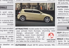 Astra Hatchback 1.8 litre postcard, DIN A6 size, Australian issue, # AD11539