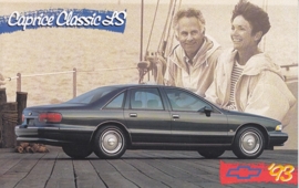 Caprice Classic LS Sedan, US postcard, standard size, 1993