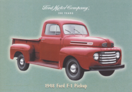 1946 F-1 Pickup, continental size postcard, USA, 2002