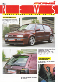 Audi & Volkswagen Kamei program folder, 4 pages, 9/1991, German language