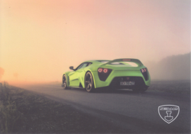 Zenvo TS1 sports car, A5-size postcard, factory-issued, 2018, month: August