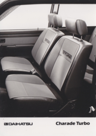 Daihatsu Charade Turbo front seats, press photo, Belgium, 1/1984
