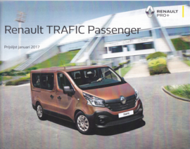 Trafic Passenger Van pricelist brochure, 12 pages, 01/2017, Dutch language