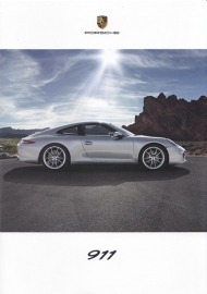 911 Carrera/S Coupe & Cabriolet folder, 4 pages, 2012, Swedish market, rare item
