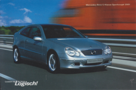 C-Class Sport Coupé double postcard, A6-size, Dutch language, 2001