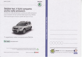 Yeti Greenline 1.6 TDI, A6-size Promocard, Italian, 2014, 10152/a