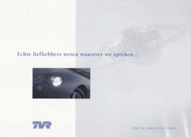 TVR /Morgan program with each 3 models, 6 page brochure, about 1996, Dutch language *