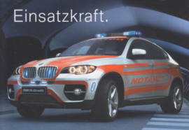 X6 xDrive50i Notartzt [doctors] car, A6-size card, German, c2010