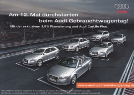 Used car models, DIN A6 double postcard, German language, 2007