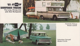 Chevy Trucks, US postcard, standard size, 1965, # 16